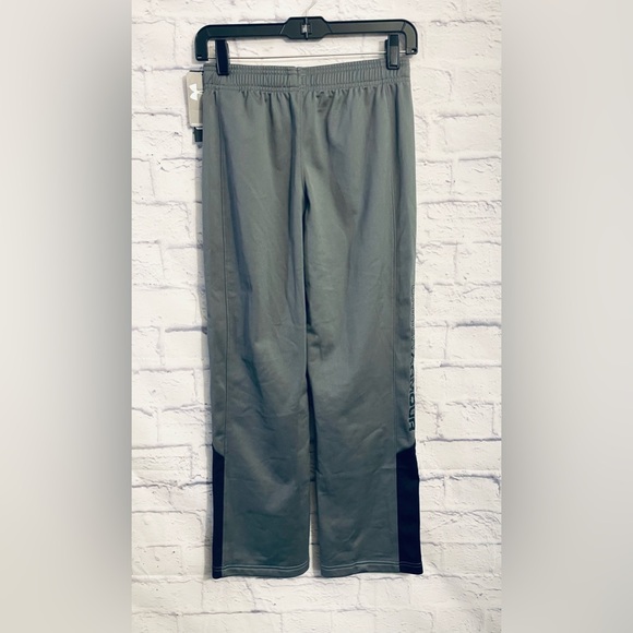 Under Armour Warm Up Pants Size M Grey And Black Plus Logo - Picture 6 of 7